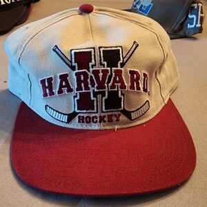 Harvard Hockey Cap with Red Brim Vintage 90's Logo NWT